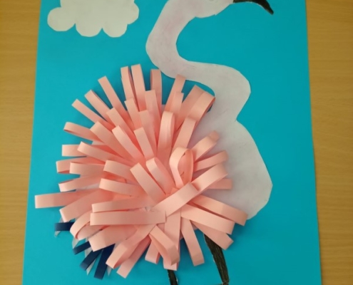 Flamingo aus Papier