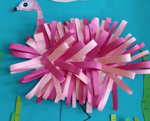 Flamingo aus Papier